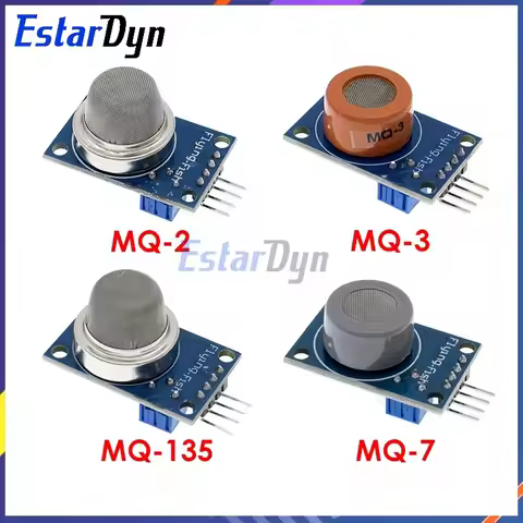 Estardyn MQ-2 MQ-3 MQ-7 MQ-135 Detection Smoke Methane Liquefied Gas Sensor Module for Arduino Start