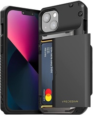 VRS DESIGN Damda Glide Pro for iPhone 13 Sturdy Semi Auto Wallet [4 Cards] Case Compatible for iPhon