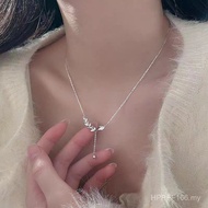 Necklace Design Leaf Niche ins Fresh All-Match New Product Necklace 925 Clavicle Chain Wheat Ear Lig