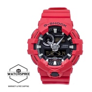 Casio G-Shock New GA-700 Red Resin Band Watch GA700-4A GA-700-4A