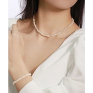 4mm Akoya Baby Pearl Necklace and Breceletnatural