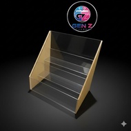 3-Tier Clear Acrylic Brochure Holder - Elegant & Functional Display