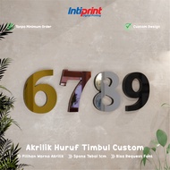 10CM Waterproof Acrylic 3D Embossed House Number - 3D Acrylic Letter Number Boarding House Number + 