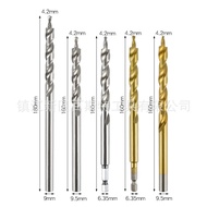 Woodworking Inclined Hole Locator Dedicated Drill Bit 9mm 9.5mm Second-Stage Twist Drill Hex Shank D