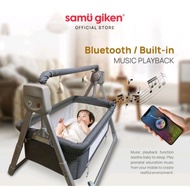 Free Mosquito net+1 year warranty Samu Giken Electric Auto Swing Bed baby Cot, Model: BC-COT-SW01