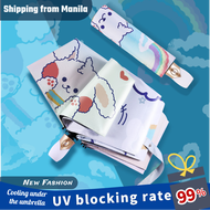 YUOYU Rainbow Rabbit Triple Folding Automatic fibrella original Pocket Umbrella UV Waterproof Wind R