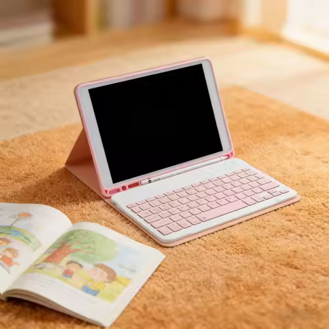 BT Touch Keyboard Cases for iPad Air/Pro 10.2/10.5 Inch Detachable Keyboard Folio with Pencil Holder