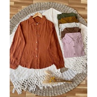 KEMEJA ASKA.ID - ZEA CRINKLE SHIRT FASHION SHIRT TOP Wanita