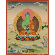 真品手繪不空成就佛唐卡