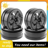 4Pcs Carbon Fiber 1.9inch Beadlock Wheel Rim Wheel Hub for 1/10 RC Crawler Car  SCX10 TRX4