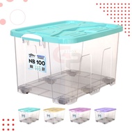BOX CONTAINER 100 LBENING 85 L/ 55 L/ 40 LITER/ + WHEELS - CLEAR Plastic Box Container Container/