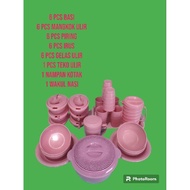 FAMILY SET PACKAGE 34 PCS (6 OVAL BASIL... 6 BOWLS.. 6 PLATES.. 6 SCREW GLASS. 6 IRUS. 1 SCREWED TEK
