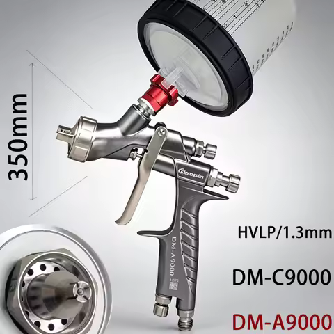 HVLP Plum Blossom Nozzle Spray Gun DM-A9000 1.3mm Gravity Feed Paint Gun With Disposable Mixing Cup 