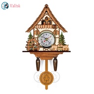 Valink Wooden Cuckoo Wall Clock Bird Time Bell Swing Alarm Watch Home Art Decor