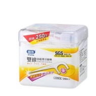【刷樂】雙線超細滑牙線棒(黃)250支(盒裝)*6盒