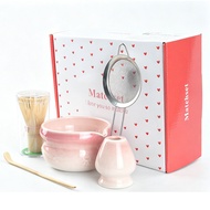 Japanese Style Ceramic Flower Mouth Matcha Bowl Matcha Set Baibenli Tea Shaker Stand Kiln to Song Yu