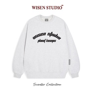 Local brand Wisen sweater with thick cotton felt, oversize unisex, Wisen Planet model