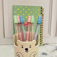 Pulpen parfum bunga daisy cute lucu ready 3 warna tinta hitam termurah pen semprot parfume motif flo