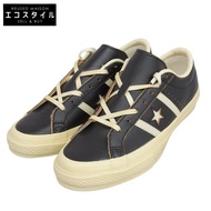 Converse STAR&BARS US LEATHER 低筒運動鞋，男款，黑色，尺寸 25cm（美國） - 近全新 [二手]