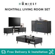 [HOMIEST] Nightfall Living Room Bundle TV Console / Coffee Table / Console Table