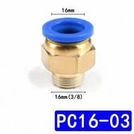 PC 16-03 Pneumatic Fitting 16mm To External Thread 3/s8" inch
