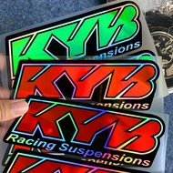 KYB Absorber Laser/Reflective Motorcycle Sticker Decor Suspension Body Absorber Motor Bike Decal Accessories