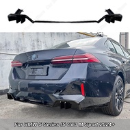 For BMW 5 Series G60 Sedan & i5 eDrive 40 M Sport 2024+ Gloss Black Rear Bumper Diffuser Splitters S