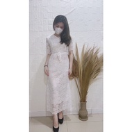 40451white/broken DRESS/DRESS //CHRISTMAS DRESS PLAIN DRESS/PARTY/FASHION/WOMEN'S FASHION/BRUKAT