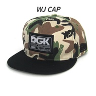 【WJ】DGK Camouflage Hip Hop Skateboard Sunshade baseball cap Flat brim Hat Trendy Mens and Womens Ya 