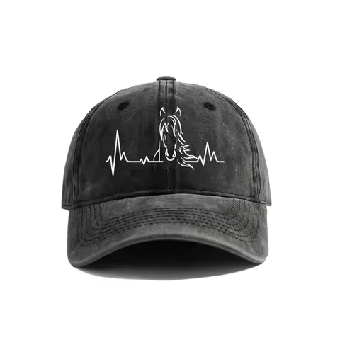 New Printing Horse Cap Distressed Hats Cap Men Retro Outdoor Summer Adjustable Love Horse Baseball C