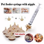 2Pcs Miracle Nipple for Cats Dogs with 1ML-10ML Feeding Syringe