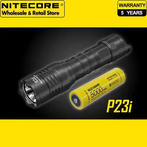 3000 Lumens Nitecore P23i Long Range 21700 Tactical Flashlight with 5000mAh Li-ion Battery