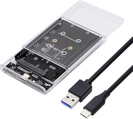 Xiwai Dual NGFF B+M-Key M.2 SSD Card JOBD Raid0 Span Bridge to USB3.0 Type-C USB-C 2.5inch SATA Comb