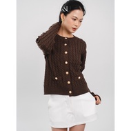 KUKAI | Yuri Cardigan - Women's Knit Cardigan - Women's Basic Cable Knit Cardigan