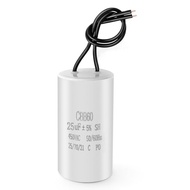 Kapasitor Cbb60 25Uf 50/60Hz 450V Ac Motor Run Sh Capacitor untuk Motor Pam Air Pemampat Udara