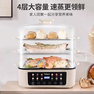 多功能家用电蒸锅炖蒸煮一体锅三层四层全自动电蒸锅长方形早餐机