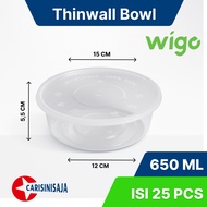 THINWALL BOWL 650ml CONTENTS 25pcs, BOWL Wigo, Fruit Salad Cup, Vegetable Salad Cup, Meatball Cup, B