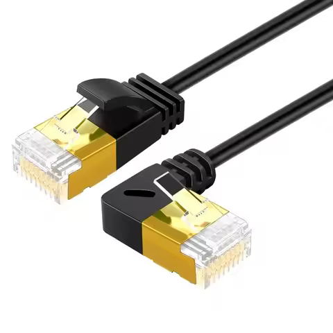 90 Degree Up Down Left Right Angled CAT7 UTP Ethernet Network Cable RJ45 Patch CTA 7 LAN Short Cable