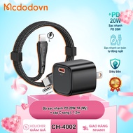[Genuine] Mcdodo CH-4002 – 20W PD Fast Charger (American Standard) + USB-C to L Cable 1.2m