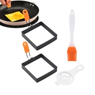 Fried Egg Cooker Ring Non Stick Egg Ring Mold Square Egg Ring for Frying Egg Egg Cooking Rings with 