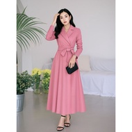 Dress Agnes Semi Blazer Rania Maxi Dress Korea Elegan Simple – Baju Wanita Kondangan Kerja Kantoran