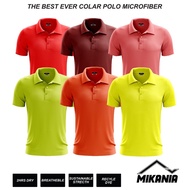 Polo Microfiber Plain Jersey Collar Tshirt | Jersi Tshirt Microfiber Kolar Kosong Oren Kuning Merah 