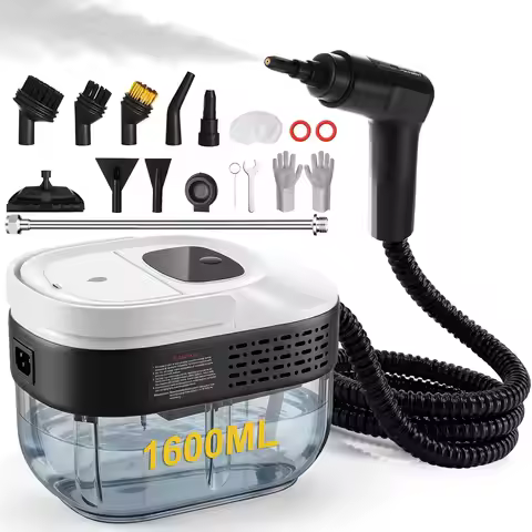 2500W Portable Handheld Steam Cleaner, 54oz Large Water Tank, 3-Level Adjustable Handle, 15s Fast He