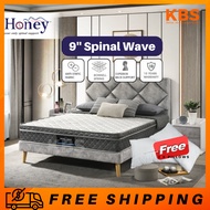 (FREE Shipping) HONEY 9'' Spinal Wave Mattress / Anti-Static / Spring Mattress / Coconut Fiber / Knitted Fabric