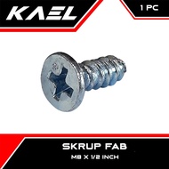 1 PC FAB Screw M8 x 1/ 2 inch Bolt Bolt Bolt Self Tapping Screw phillips Screw Harden Flat Head F+ A