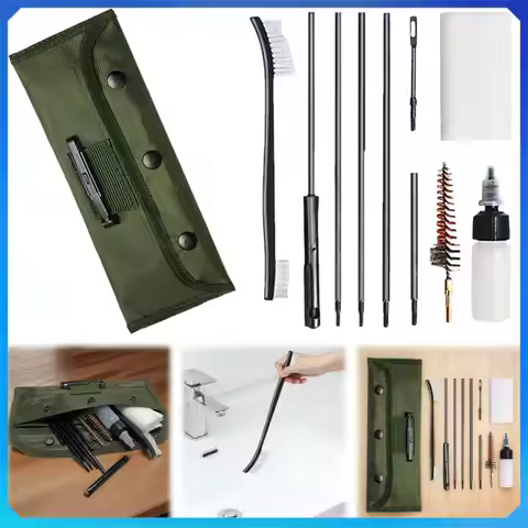 12pcs/Set Gun Cleaning Kit Pistol Handguns Rod Cleaner Brush Tools Rifle Brushes Set for .22LR .223 