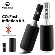 WEST BIKING Bicycle CO2 Fast Inflation Kit (No Gas Cylinder Included) 360° Rotary Fast Inflation Lab