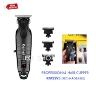 บัตตาเลี่ยนตัดผม แบบไร้สาย KM2293 จอ LCD แสดงสถานะแบตเตอรี่คงเหลือ บัตตาเลี่ยนตัดแต่งผมเด็กและผู้ใหญ