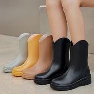 winter boots winter boots women Women's mid-barrel oil-proof boots rain boots