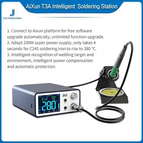 JCID AIXUN T3A Intelligent Soldering Station With Electric soldering iron T12/T245/936 Handle Weldin